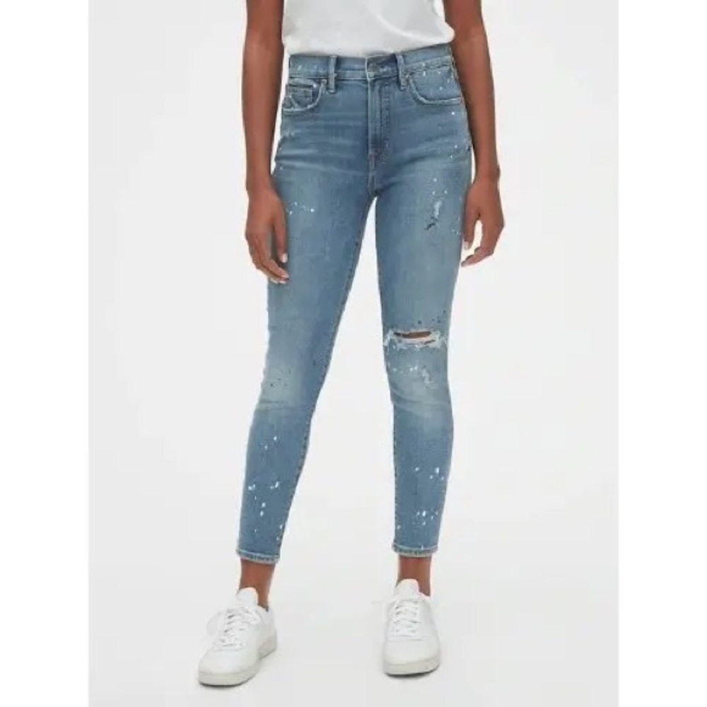 Gap True Skinny Paint Splatter Jeans - Picture 1 of 6